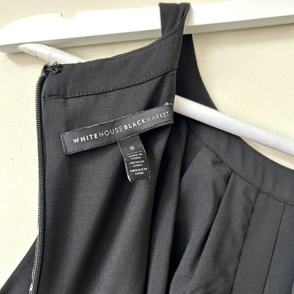 White House Black Market Printed Maxi Dress Size 8 Slit Flowy Romantic Long - Picture 10 of 12